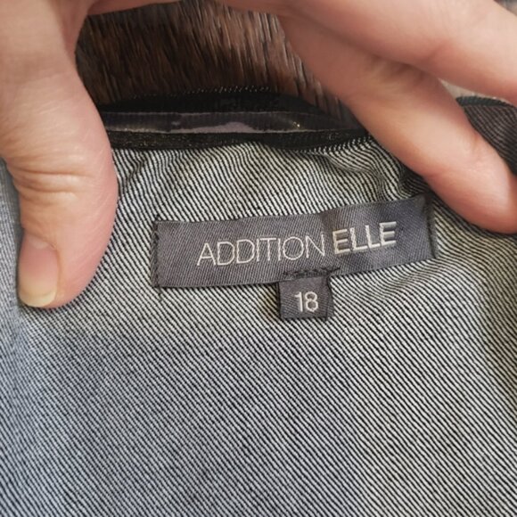 Addition Elle strapless sweetheart neckline denim jean dress plus - Picture 4 of 9